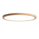 Natural Bedroom Wooden Flush Ceiling Lights - Clowas