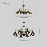 Natural Funnel Black Vintage Chandelier - Clowas