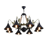 Natural Funnel Black Vintage Chandelier - Clowas