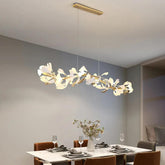 Natural Leaves Gold Dining Room Pendant Light - Clowas