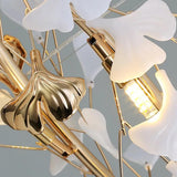 Natural Leaves Gold Dining Room Pendant Light - Clowas