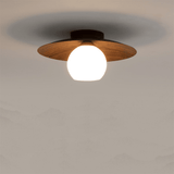 Minimalist Corridor Dark Wood Ceiling Light