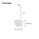 Modern Design Chrome Pendant Light Dimmable for Dining Room