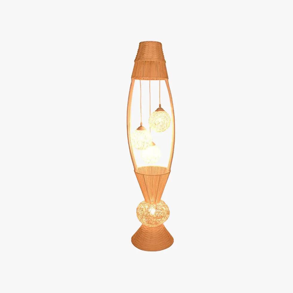Natural Spherical Lampshade Study Floor Lamp - Clowas