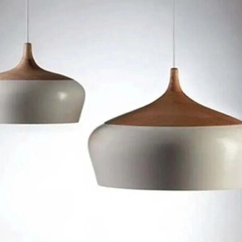Black Elegant Feather Wood Pendant Light - Clowas