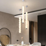 Long Curve Dining Room White Pendant Light - Clowas