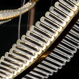 Feather Shaped Glass Gold LED Pendant Light - Clowas