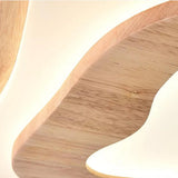 Contemporary Chinese Wooden Ceiling Lights for Living Room