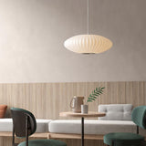 Nordic Ball Shape White Fabric Pendant Light