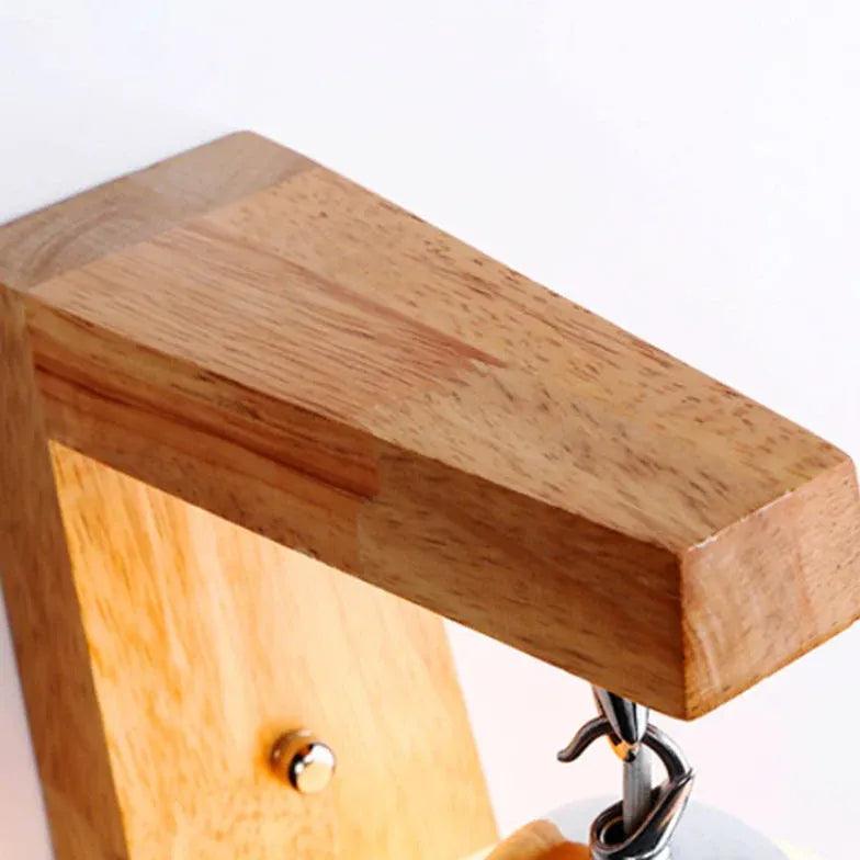 Nordic Minimalist Wooden Glass Modern Wall Lights - Clowas