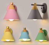 Wooden Macaron Wall Light for Bedroom