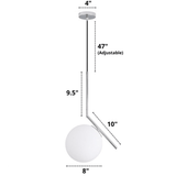 Minimalist Ring Glass Pendant Lighting Fixtures