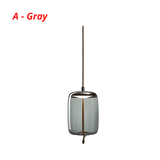 Post Modern Jute Rope Multi Light Glass Pendant