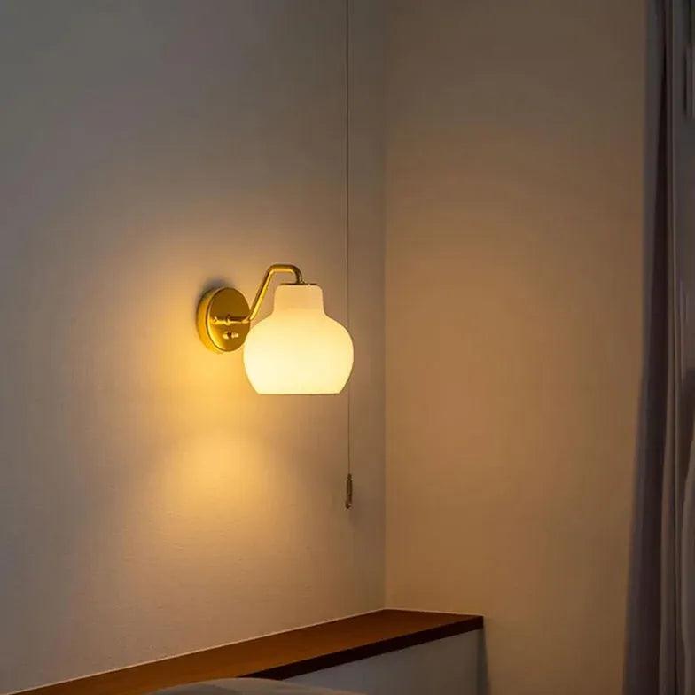 Nordic White Glass Wall Lights - Clowas