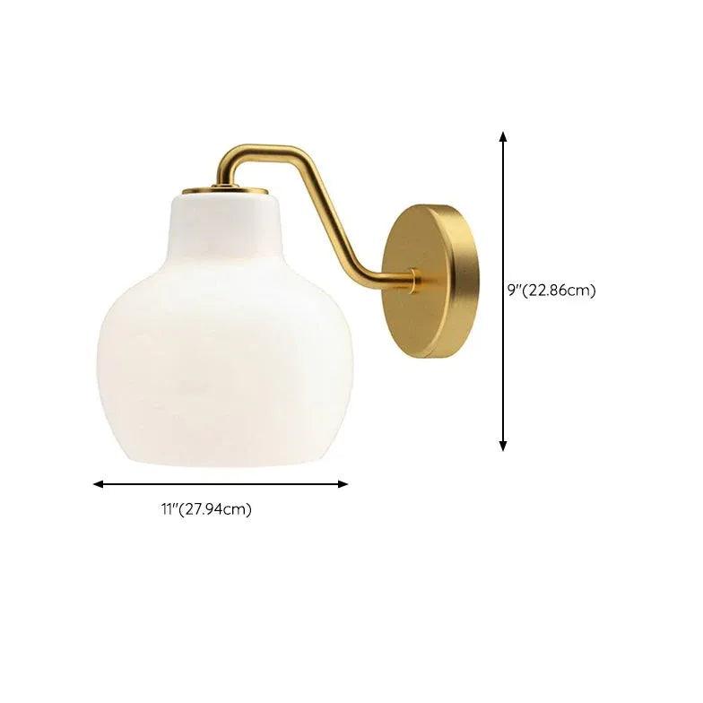 Nordic White Glass Wall Lights - Clowas