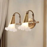 Contemporary Brass Wall Light for Bedside