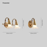 Contemporary Brass Wall Light for Bedside