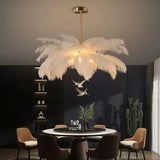 Feather Decor Design Modern White Pendant Light - Clowas