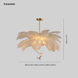Feather Decor Design Modern White Pendant Light - Clowas