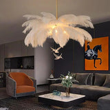 Feather Decor Design Modern White Pendant Light - Clowas