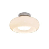 Bauhaus Retro Orange Glass Semi Flush Ceiling Light for Hallway