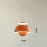 Orange Pendant Light Minimalist Bud Bedside