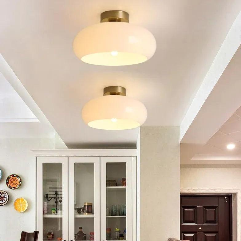 Orange Vintage Glass LED Ceiling Light - Clowas