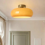 Orange Vintage Glass LED Ceiling Light - Clowas