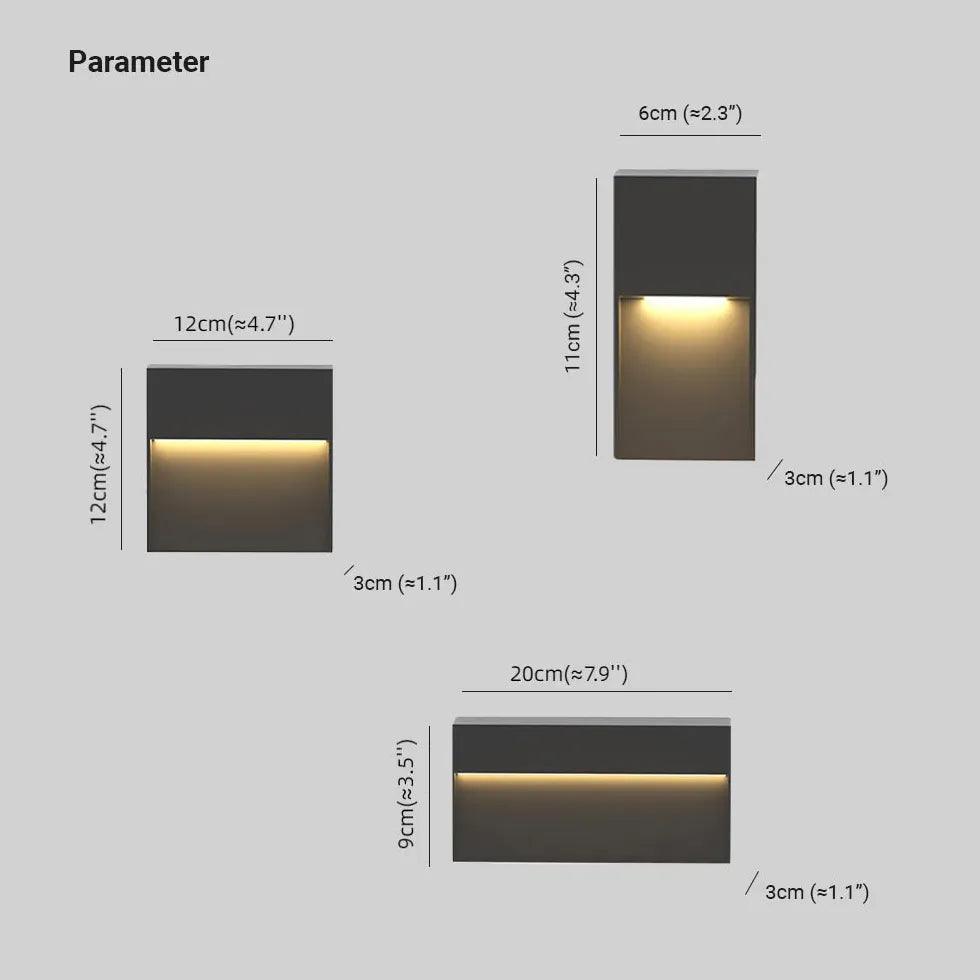 Rectangular Sensor Led Step Outdoor Lights - Clowas