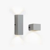 White Square Outdoor Up and Down Lights - Clowas