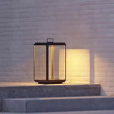 Handle Glass Lantern Outdoor Floor lamps - Clowas