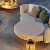 Black Metal Frame Outdoor Floor Lamp - Clowas