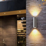 Textured Cylinder Outdoor Up and Down Wall Lights - Clowas