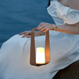 Cylindrical Portable Lantern with Arched Handle - Clowas