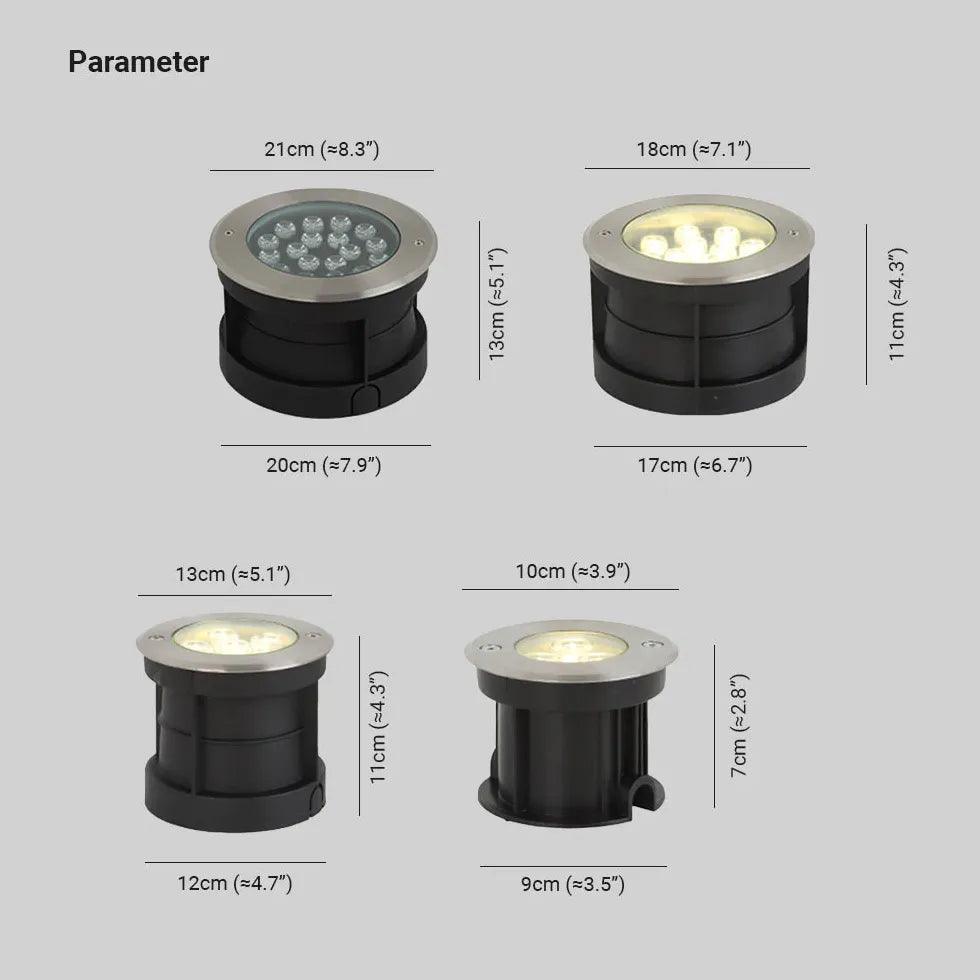 Black Garden Underwater Waterproof Spotlight - Clowas