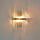 Fluted Glass Wall Light Bedroom Modern - Clowas