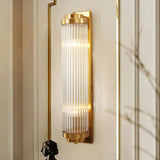 Fluted Glass Wall Light Bedroom Modern - Clowas
