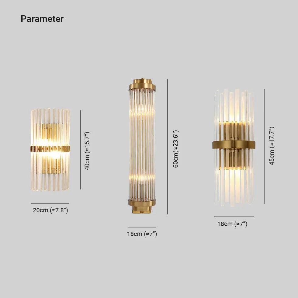 Fluted Glass Wall Light Bedroom Modern - Clowas