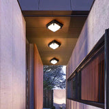 Geometric Led Porch Flush Outdoor Lights - Clowas