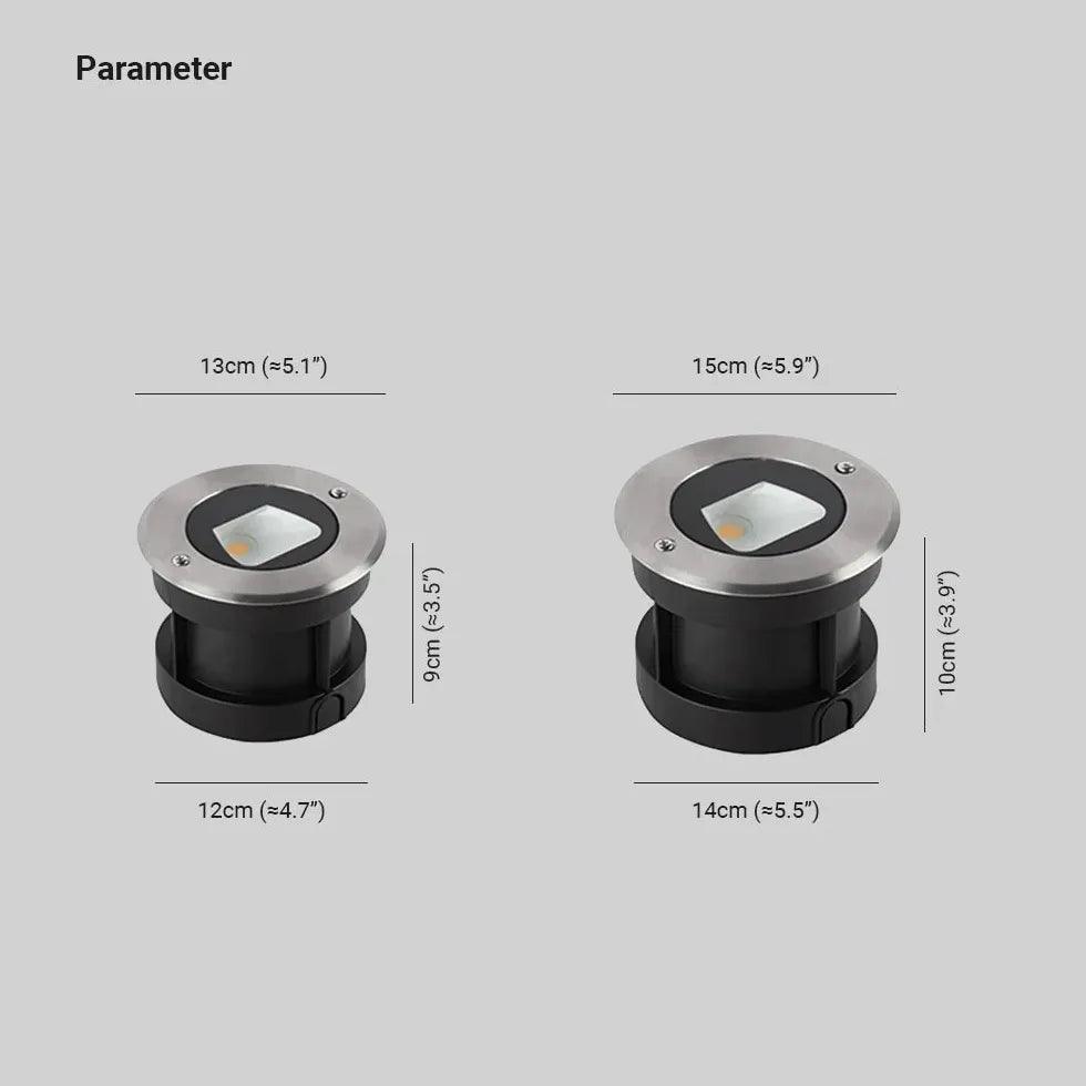 Round Recessed Step Outdoor Lights - Clowas