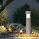Grey Cylinder Garden Bollard Lights - Clowas