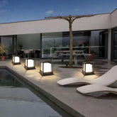 Cube Modern Outdoor Pillar Lights - Clowas