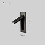 Rectangular Warm White Black Spotlight for Bedroom - Clowas