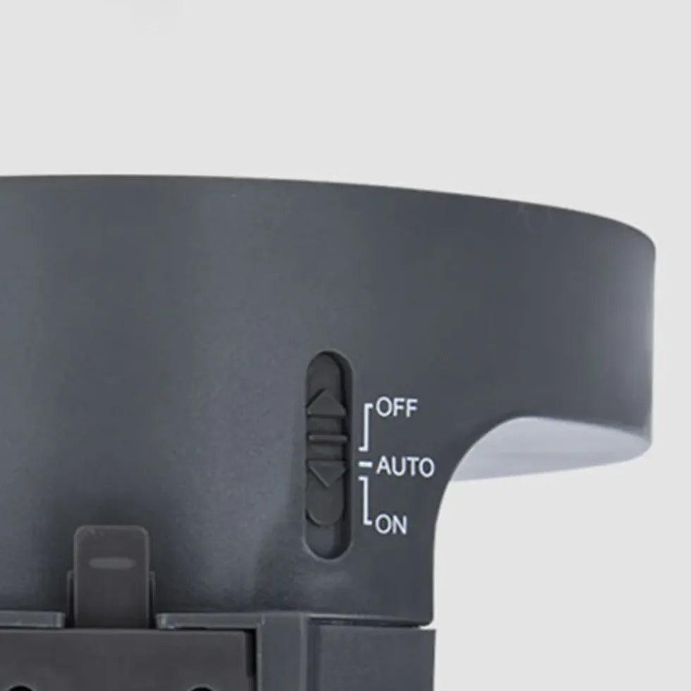 Round Black Solar Outdoor Wall Lights - Clowas