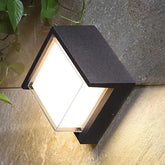 Minimalist Geometry Black Led Outdoor Wall Lights - Clowas