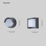 Minimalist Geometry Black Led Outdoor Wall Lights - Clowas