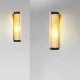 Striped Glass Cylinder Outdoor Wall Lights - Clowas