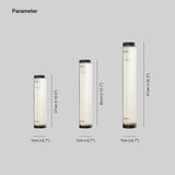 Striped Glass Cylinder Outdoor Wall Lights - Clowas