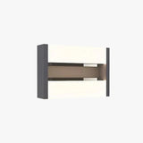 Warm White Rectangular Outdoor Up and Down Wall Lights - Clowas