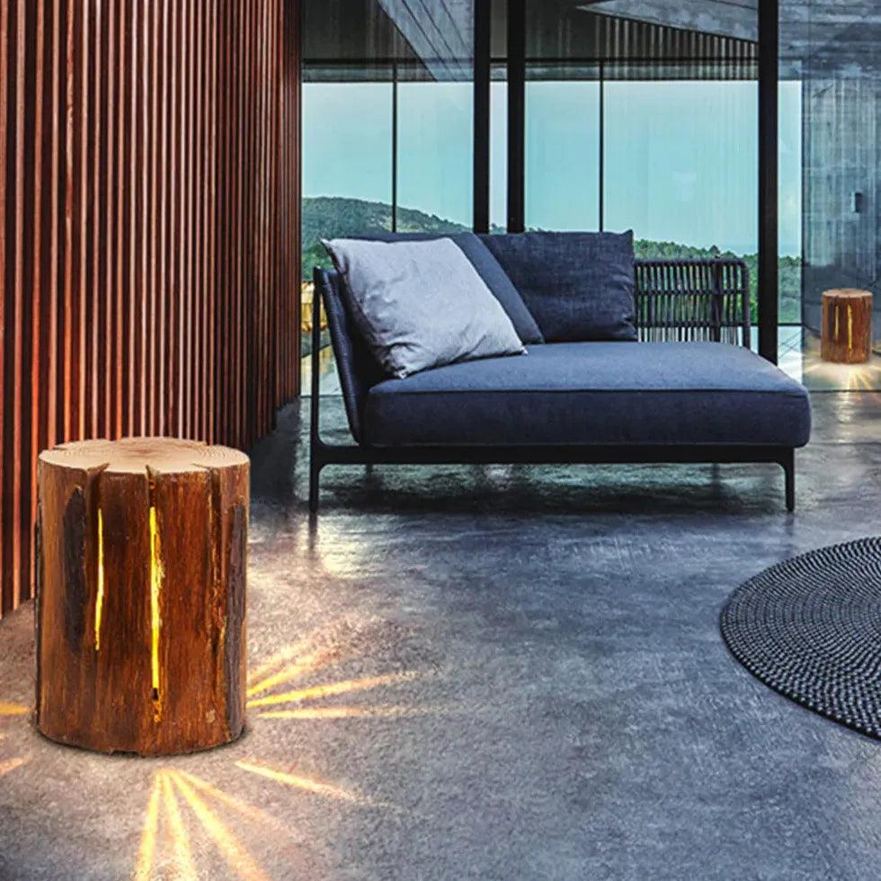 Rustic Wooden Outdoor Floor lamps - Clowas